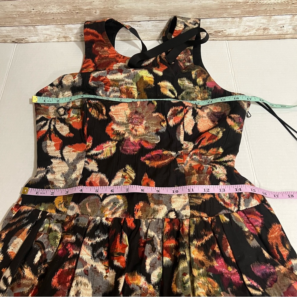 Anthropologie Leifsdottir Adelita Floral Shimmer Mini Dress, Size 4 - Picture 11 of 11